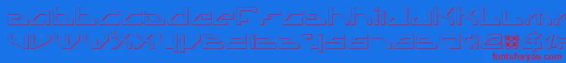 Spyv3o Font – Red Fonts on Blue Background