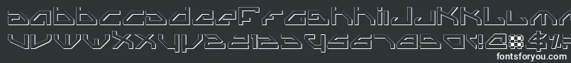 Spyv3o-fontti – valkoiset fontit mustalla taustalla