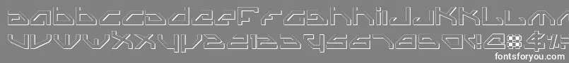 フォントSpyv3o – 灰色の背景に白い文字