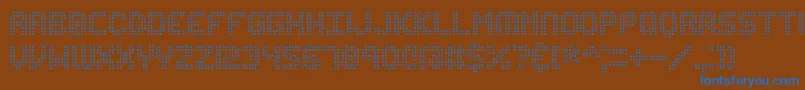 EditUndoDotBrk Font – Blue Fonts on Brown Background