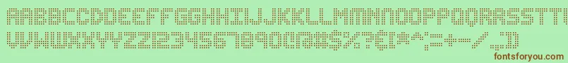 EditUndoDotBrk Font – Brown Fonts on Green Background