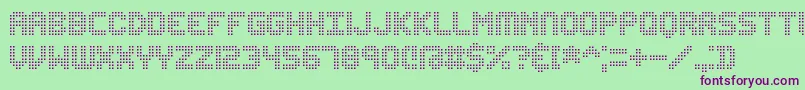 EditUndoDotBrk Font – Purple Fonts on Green Background