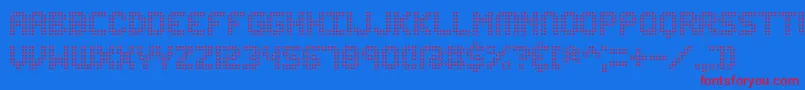 EditUndoDotBrk Font – Red Fonts on Blue Background