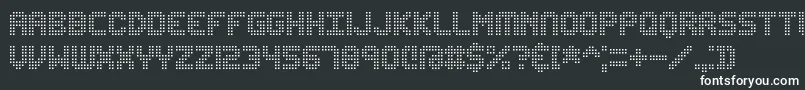 Fonte EditUndoDotBrk – fontes brancas em um fundo preto