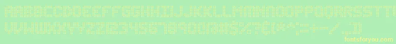 EditUndoDotBrk Font – Yellow Fonts on Green Background