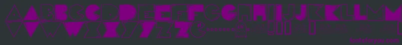 Weitere Informationen zur Pac-Schriftart Pac-Schriftart – Violette Schriften auf schwarzem Hintergrund