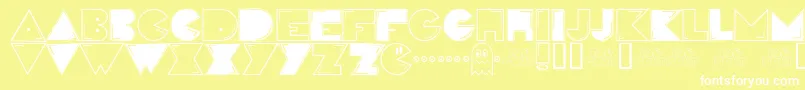 フォントPac – 黄色い背景に白い文字
