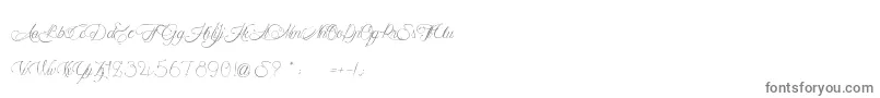 MademoiselleCamilleL-Schriftart – Graue Schriften auf weißem Hintergrund