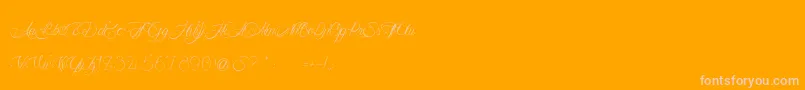 MademoiselleCamilleL Font – Pink Fonts on Orange Background