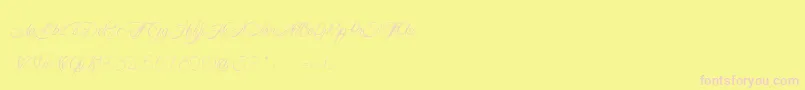 MademoiselleCamilleL Font – Pink Fonts on Yellow Background