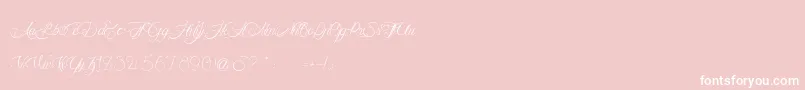 MademoiselleCamilleL Font – White Fonts on Pink Background