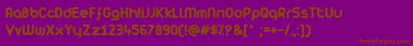 ZArista-fontti – ruskeat fontit violetilla taustalla