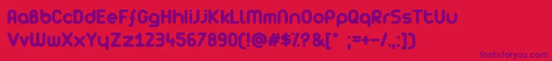 ZArista Font – Purple Fonts on Red Background