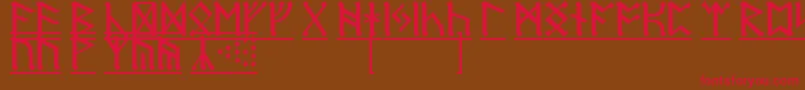 RuneD1 Font – Red Fonts on Brown Background