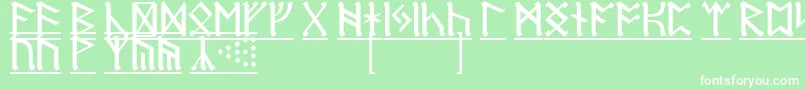 RuneD1 Font – White Fonts on Green Background