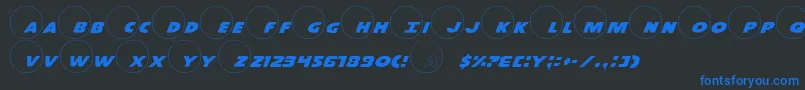 Dot.ComPro Font – Blue Fonts on Black Background