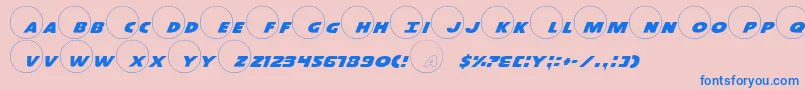 Dot.ComPro Font – Blue Fonts on Pink Background