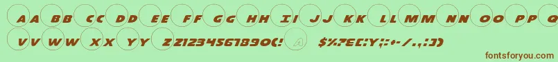 Dot.ComPro Font – Brown Fonts on Green Background