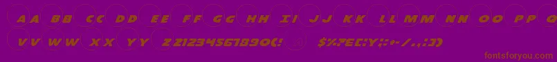 Dot.ComPro Font – Brown Fonts on Purple Background