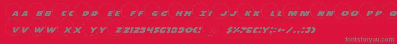 Dot.ComPro-Schriftart – Graue Schriften auf rotem Hintergrund