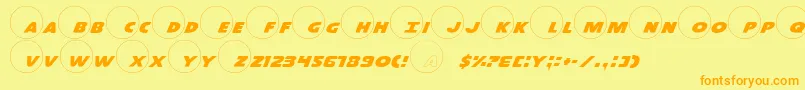 Dot.ComPro Font – Orange Fonts on Yellow Background