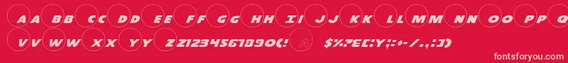Dot.ComPro Font – Pink Fonts on Red Background