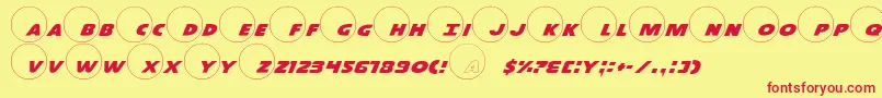 Dot.ComPro Font – Red Fonts on Yellow Background