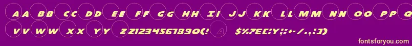 Dot.ComPro Font – Yellow Fonts on Purple Background