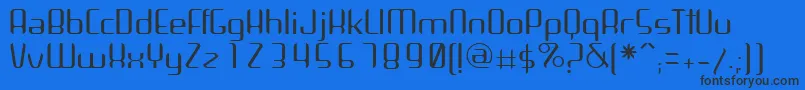 ArbekaLight Font – Black Fonts on Blue Background