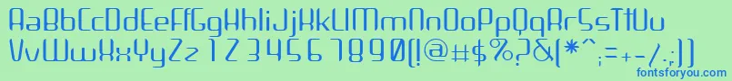 ArbekaLight Font – Blue Fonts on Green Background