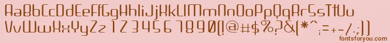 ArbekaLight Font – Brown Fonts on Pink Background