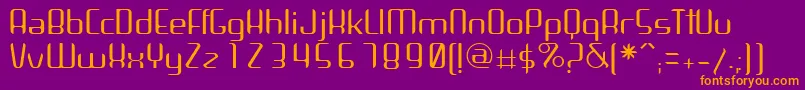 ArbekaLight Font – Orange Fonts on Purple Background