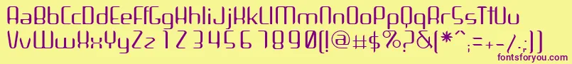 ArbekaLight Font – Purple Fonts on Yellow Background