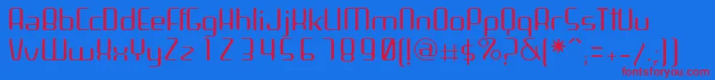 ArbekaLight Font – Red Fonts on Blue Background