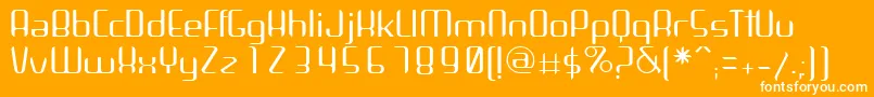 ArbekaLight Font – White Fonts on Orange Background