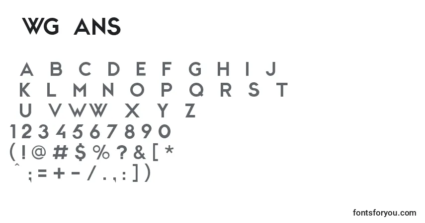 Шрифт CwgSans – алфавит, цифры, специальные символы