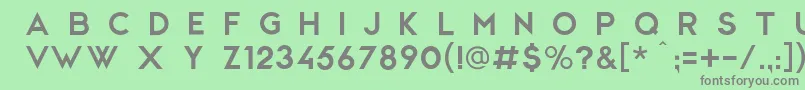 フォントCwgSans – 緑の背景に灰色の文字