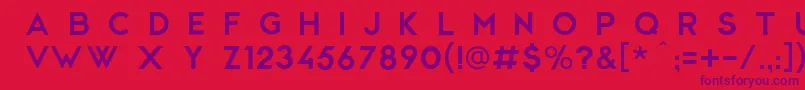 CwgSans Font – Purple Fonts on Red Background