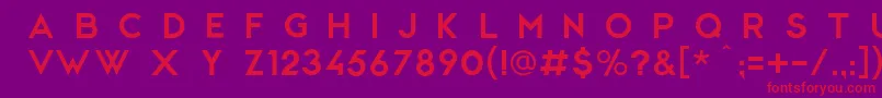 CwgSans Font – Red Fonts on Purple Background