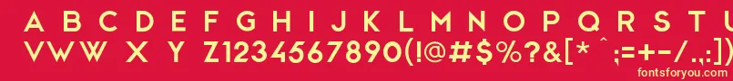 CwgSans Font – Yellow Fonts on Red Background