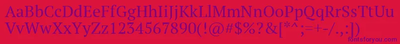 Ptf55fW Font – Purple Fonts on Red Background