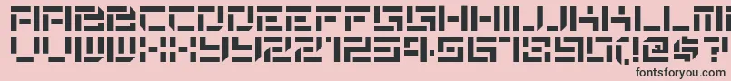 Destencilnf Font – Black Fonts on Pink Background