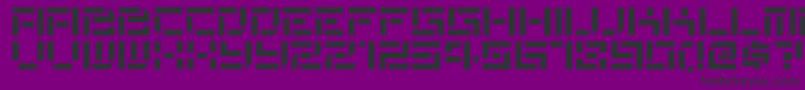 Destencilnf Font – Black Fonts on Purple Background