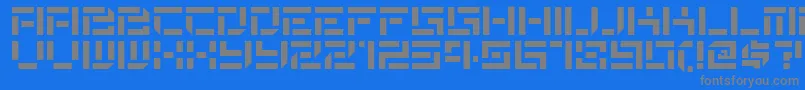 fuente Destencilnf – Fuentes Grises Sobre Fondo Azul