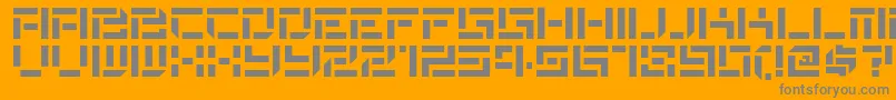 fuente Destencilnf – Fuentes Grises Sobre Fondo Naranja