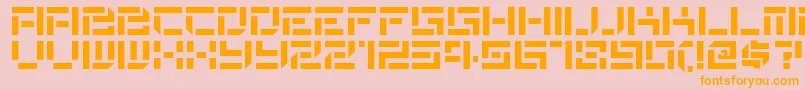 More about Destencilnf Font Destencilnf Font – Orange Fonts on Pink Background