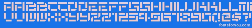 Saiba mais sobre a fonte Destencilnf Fonte Destencilnf – fontes rosa em um fundo azul