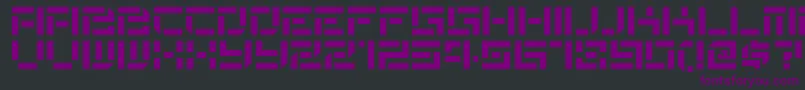 Destencilnf Font – Purple Fonts on Black Background