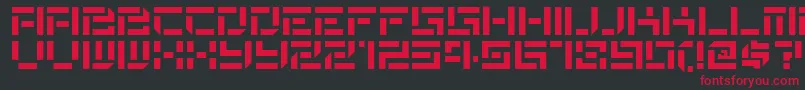 Destencilnf Font – Red Fonts on Black Background