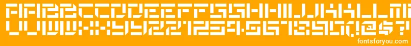 Destencilnf Font – White Fonts on Orange Background